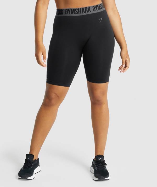 Damske Šortky Gymshark Fit Seamless Cycling Čierne | OP9125784